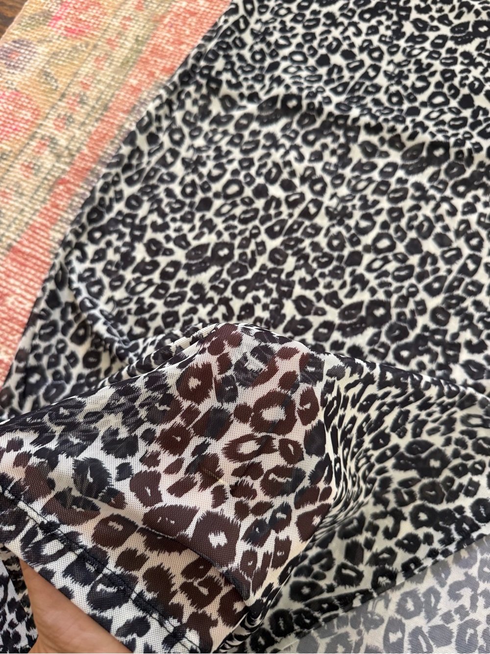 NWOT Maeve Mesh Maxi Skirt Leopard Print Sheer Lightweight Pencil Size Large - Picture 4 of 9